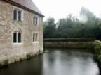 Raining in the Moat (and on the camera lens) (42kb)